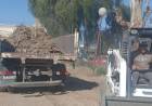 Parques y paseos: Operativo de limpieza y desmalezamiento en la zona del ferrocarril.