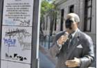 Acto vandálico en el busto de Homero Coronel Montes.