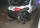 Chepes: Una ambulancia colisionó contra un animal vacuno sobre Ruta 38.