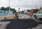 Vialidad Nacional y Municipal: Trabajos de bacheo en Ruta n141 y égido urbano.