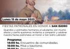Se llevara a cabo las fiestas patronales en honor a San Isidro Labrador.