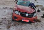 La encandiló el sol y volcó en su auto antes de llegar a Chepes.