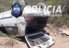 Catuna: Un auto volcó en el cruce del dique de Anzulón