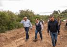 Quintela supervisó obras clave en Chamical tras la emergencia climática