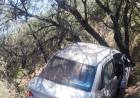 Una mujer perdió el control de su auto y terminó entre los árboles