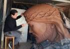 Un artista riojano levanta en Chepes un Cristo de 25 metros