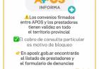 Importante: Cobro de consulta particular a afiliados de APOS en el interior 