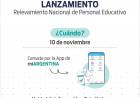 El 10 de noviembre inicia el Relevamiento Nacional de Personal Educativo, con participación obligatoria para docentes de todo el país