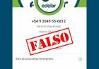 Alerta por estafas: advierten sobre mensajes falsos en nombre de Edelar