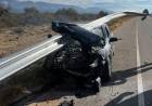 Un joven perdió el control de su automóvil y chocó contra el guardarraíl en Nonogasta