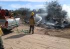 Chepes: Principio de incendio en la zona de la Represa del Durazno