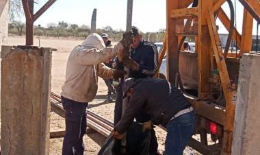 Distrito El Totoral: Cambio de electrobomba de la perforacion de San Jose.