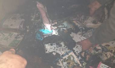 Milagro: Se Incendió una casa en el Barrio La Pampa.