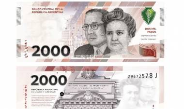 Oficial: Se lanzará al circuito económico el billete de $2.000.