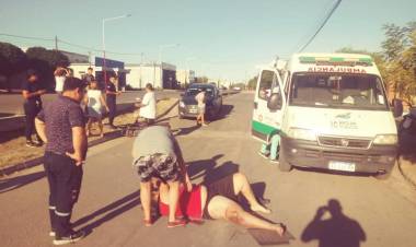 Chepes: Accidente de tránsito por Av. San Martín salida este.