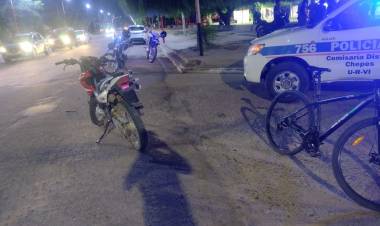 Chepes: Accidente de tránsito entre dos motocicletas.