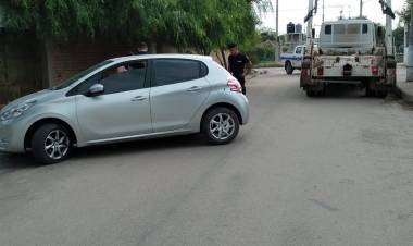 Chepes: Accidente de tránsito solo con daños materiales.