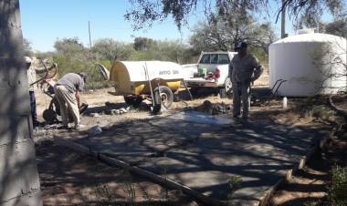 Pozo San Carlos: Reparacion de acueducto Villa Maria - Santa Cruz - La Jarilla.