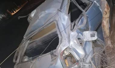 Chepes: un automóvil volcó en ruta 29