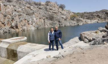 Quintela inauguró un reservorio de agua en Totoral de Las Sierras