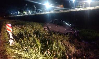 Hombre perdió el control de su auto y volcó en Ruta Nacional 38