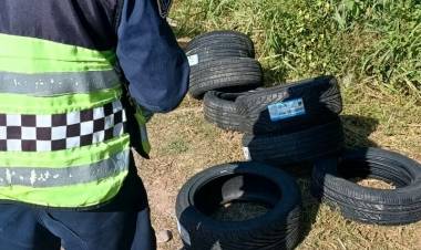 Conductor transportaba ilegalmente neumáticos hacia la provincia de La Rioja