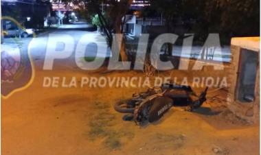 Chamical: Un joven sufrió heridas tras caer de su moto