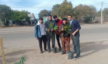 “Plantar es futuro y cuidar nuestro hogar” escuelas secundarias y comunidad del sector sur plantaron árboles