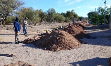 Anillado Periférico en Chepes: Se colocaron más de mil metros de cañería