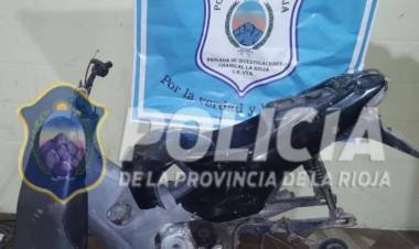 Chamical: recuperan una motocicleta robada este viernes
