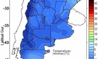 Temperatura para este 12 de julio - bajo cero en casi todas las provincias argentinas