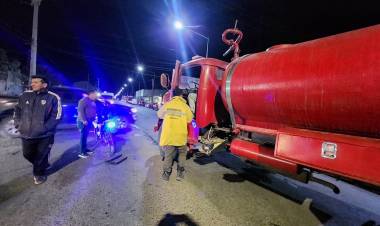 Chepes: chocaron camión de los Bomberos Voluntarios cuando iba a combatir un incendio