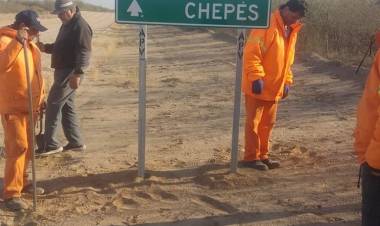 Chepes: Vialidad Provincial colocó carteles en la Ruta Provincial 29