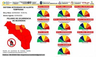 El alerta para el riesgo probable de incendios forestales en La Rioja es de nivel extremo