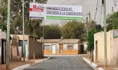 Asfaltado en Chepes:: Autoridades recorren calles en proceso de pavimentación