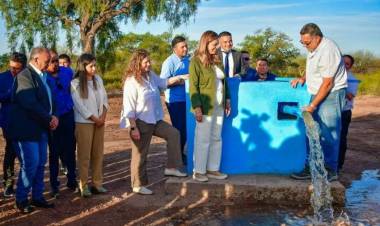 Patquía: inauguraron una nueva perforación en la cabecera