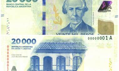 El BCRA puso en circulación el billete de 20.000 pesos