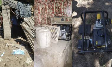 Malanzán: robaron una motobomba, la ocultaron en un domicilio en Solca y lograron recuperarla