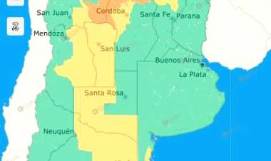 Sistema de alerta temprana del servicio meteorológico nacional para este domingo. tormenta
