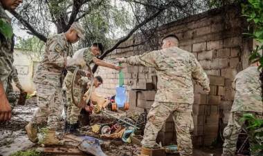La Base Aérea Militar Chamical colabora con las familias afectadas por las inundaciones