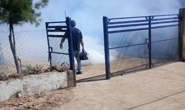 Chamical: Realizaron fumigación y desinfección en zonas afectadas por la inundación