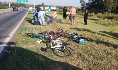 Cordoba: Cuatro ciclistas atropellados en la Autopista Rosario-Córdoba: uno grave