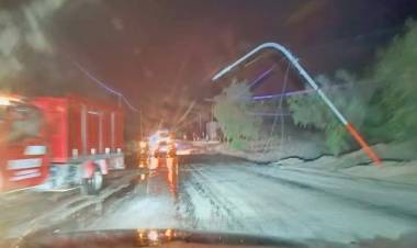 Violento temporal en San Blas de los Sauces durante la madrugada del sábado