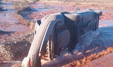 Guandacol: volcó automóvil por Ruta Nacional N° 40