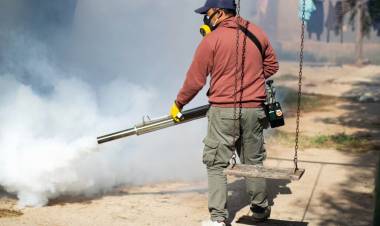 Dengue: Operativo de prevención y fumigación en Desiderio Tello 