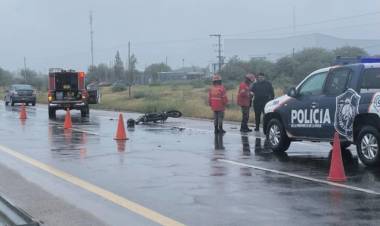 Un motociclista resultó herido en Ruta 38