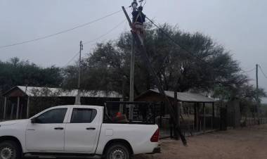 Sur Departamental: reparación y mantenimiento del tendido de alumbrado público