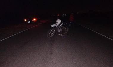 Un motociclista chocó contra un caballo suelto y fue trasladado al hospital en Olta