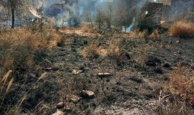 Bomberos y Policía sofocaron quema de pastizales en Milagro