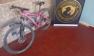 Chepes: recuperaron la bicicleta robada a una estudiante en el Instituto de Formación Docente